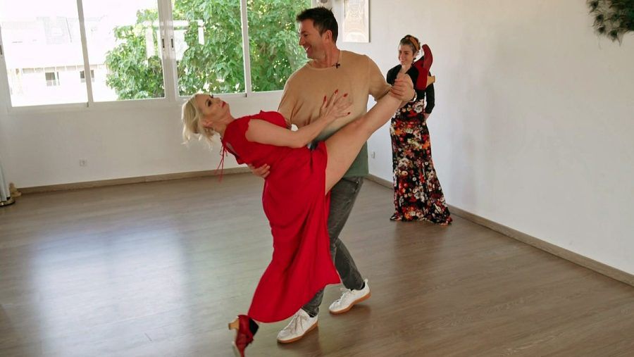 Daniela Katzenberger und Lucas Cordalis versuchen sich am Flamenco. (mia/spot)