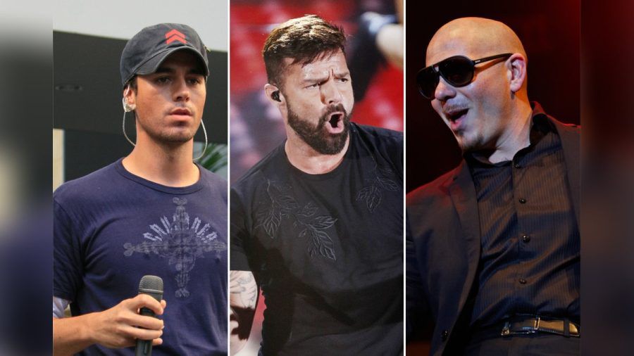 Enrique Iglesias, Ricky Martin und Pitbull (v.l.) stehen ab Oktober gemeinsam auf der Bühne. (eee/spot)