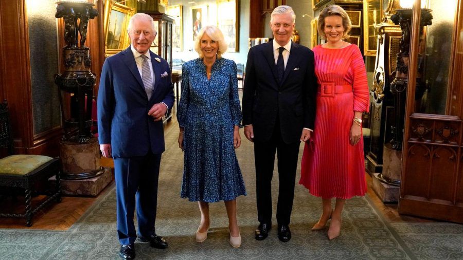 König Charles und Königin Camilla mit Philippe und Mathilde von Belgien. (hub/spot)