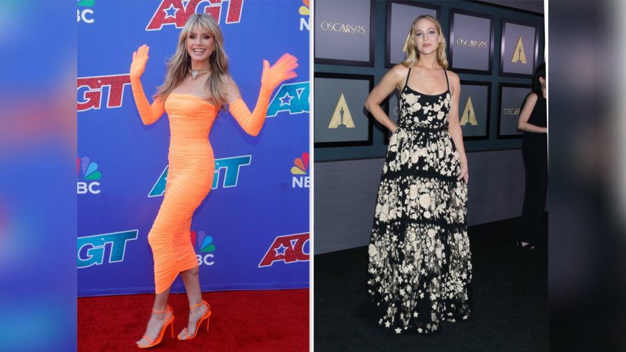 Jennifer Lawrence (r.) ist voll des Lobes über Heidi Klum. (dr/spot)