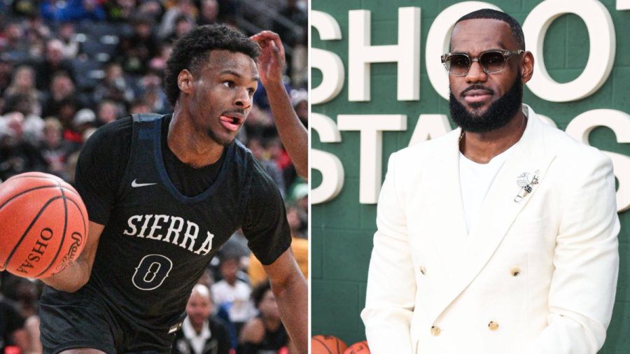 Basketball-Legende LeBron James (re.) und sein talentierter Sohn Bronny James. (tj/spot)