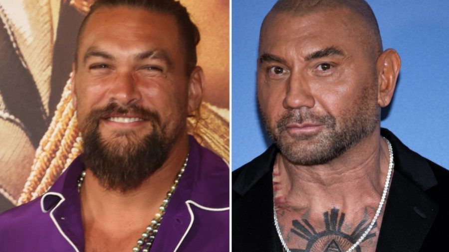 Planen einen Film, in dem sie beide leichtbekleidet auftreten: Jason Momoa (l.) und Dave Bautista. (lau/spot)