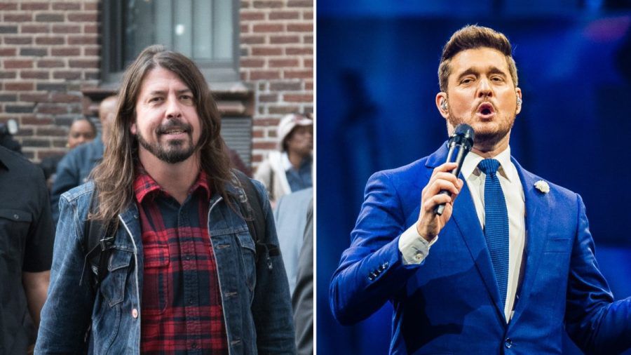 Dave Grohl hatte bei einem Foo-Fighters-Konzert in San Francisco Unterstützung von Sänger Michael Bublé. (the/spot)