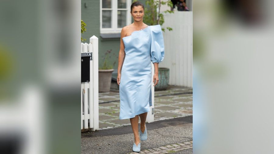 Helena Christensen auf dem Laufsteg der Stine-Goya-Fashion-Show in Kopenhagen. (the/spot)