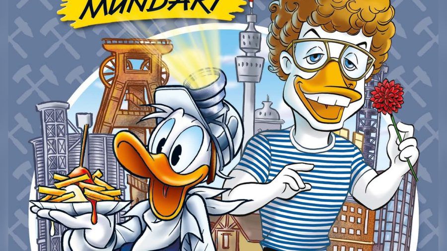 Gut getroffen: Atze Schröder neben Donald Duck im "Lustigen Taschenbuch: Ruhrdeutsch". (smi/spot)