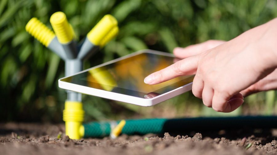 Ist das Smart-Gardening-System einmal eingerichtet, kümmert es sich fast von allein um den Garten. (elm/spot)