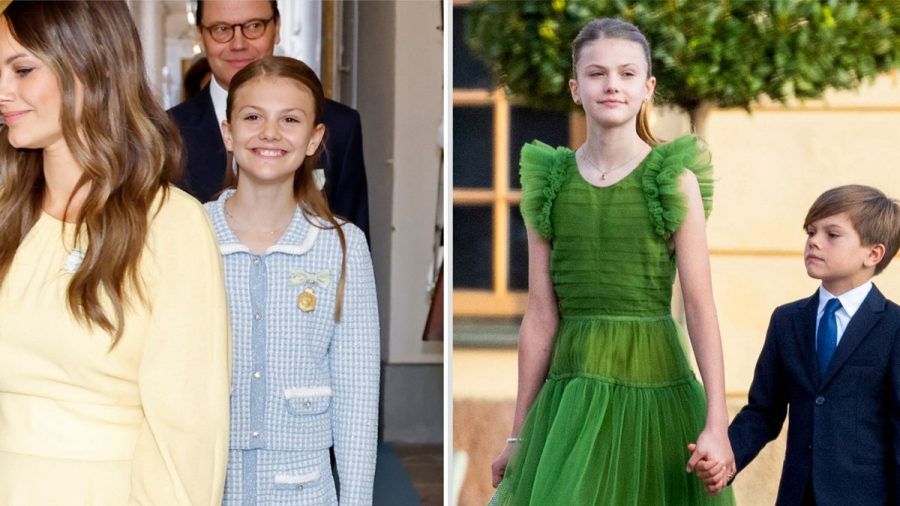 Prinzessin Estelle am Jubiläumstag (l.) und am Vorabend. (ili/spot)
