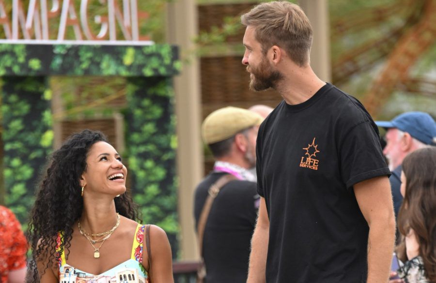 Vick Hope and Calvin Harris - May 2022 - Chelsea Flower Show - London - Getty BangShowbiz