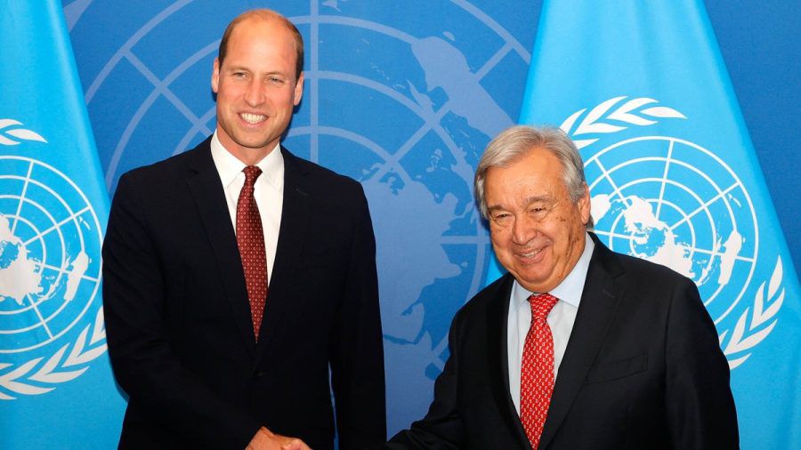 Prinz William an der Seite von Generalsekretär António Guterres. (stk/spot)
