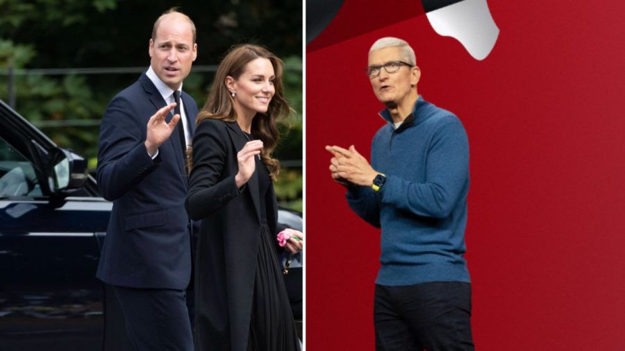 Prinz William und Prinzessin Kate bekamen Besuch von Apples Tim Cook. (stk/spot)