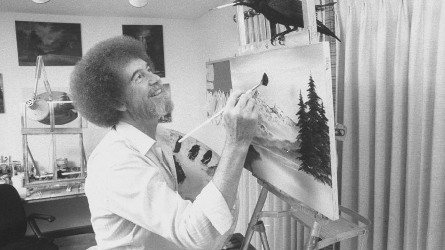 Bob Ross (1942-1995) beim Malen von einer seiner berühmten Landschaften. (joeka/spot)