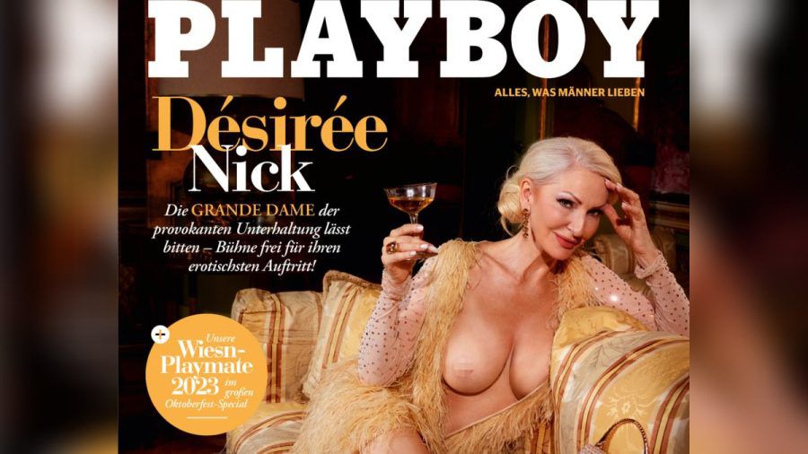 Désirée Nick auf dem Cover der Oktober-Ausgabe des "Playboy". (eee/spot)