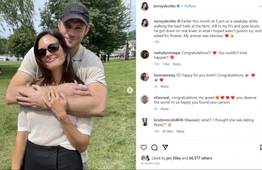 Torrey DeVitto - ONE USE - engaged - Instagram - Sep 23 BangShowbiz