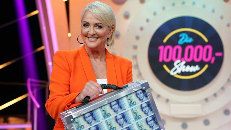 Ulla Kock am Brink in ihrer Erfolgssendung "Die 100.000 Mark Show". (obr/spot)