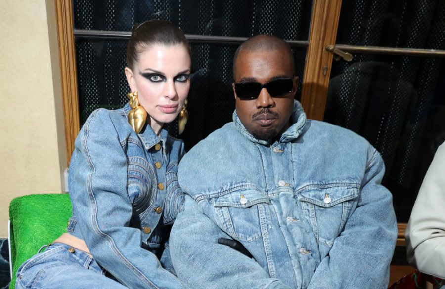 Julia Fox and Kanye West - Ye - 2022 - Paris Fashion Week - Getty BangShowbiz