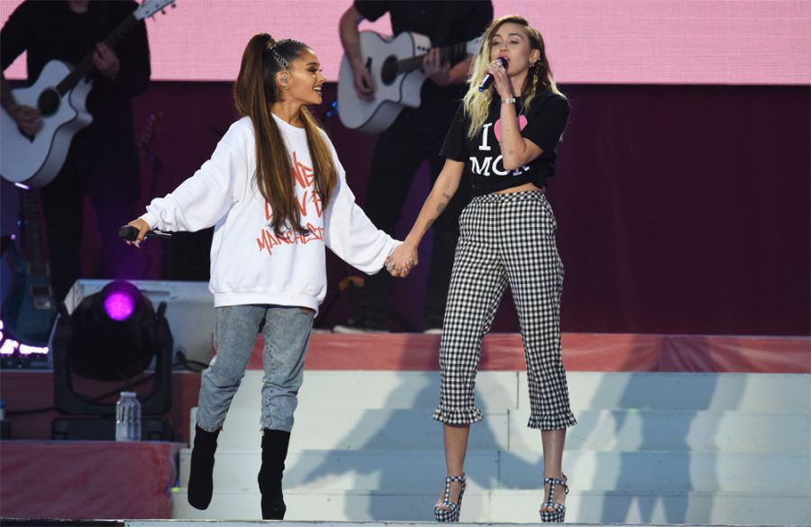 Ariana Grande and Miley Cyrus - MAY 17 - Duet One Love Manchester BangShowbiz