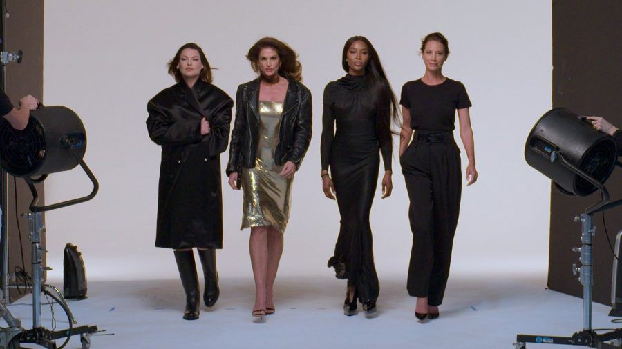 Linda Evangelista, Cindy Crawford, Naomi Campbell und Christy Turlington (v.l.n.r.) sind die Protagonistinnen in der Apple-TV+-Serie "The Super Models". (dr/spot)