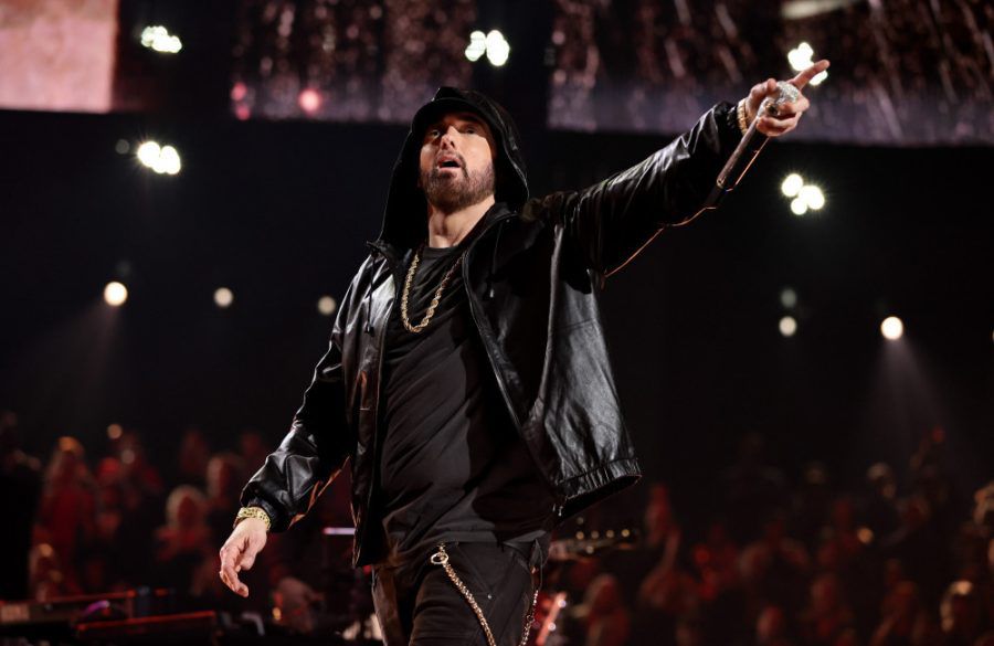 Eminem performs - 37th Annual Rock & Roll Hall of Fame - Getty BangShowbiz