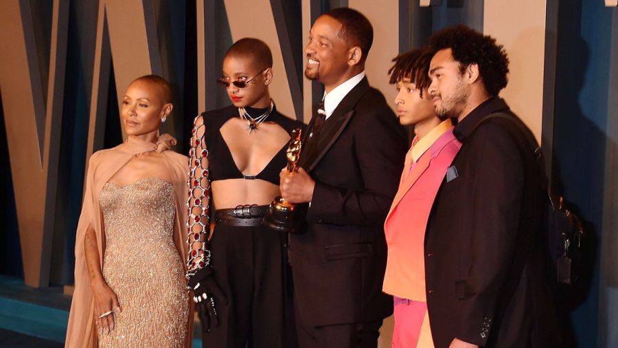Der Smith-Clan: Jada Pinkett Smith, Willow, Will, Jaden und Trey (v.l.n.r.) im vergangenen Jahr. (wue/spot)