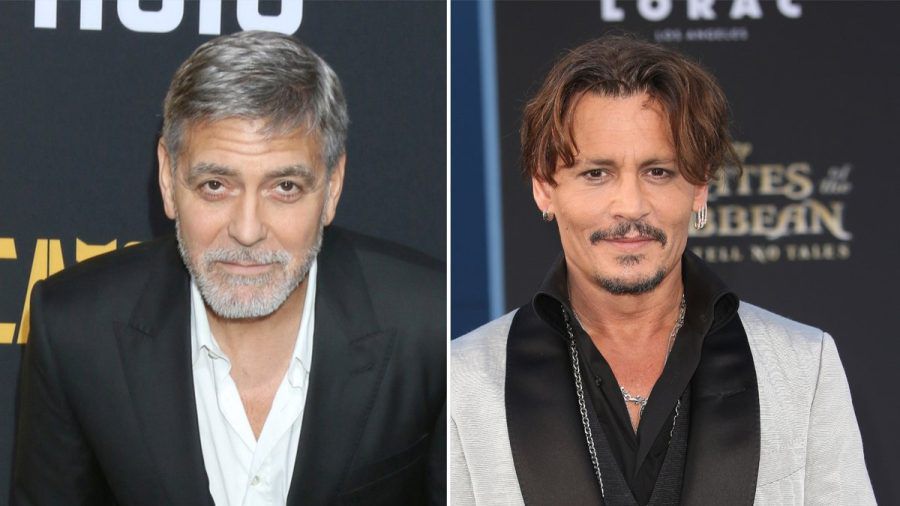 Sowohl George Clooney (l.) als auch Johnny Depp wirkten zu Beginn ihrer Karrieren in Horrorfilmen mit. (stk/spot)