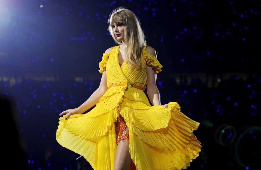 Taylor Swift performs on Eras Tour in Houston Texas - Getty - April 2023 BangShowbiz