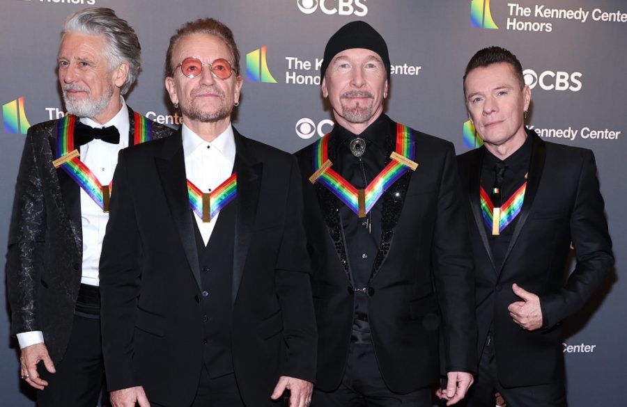 Adam Clayton, Bono, The Edge and Larry Mullen Jr. of U2 at the 45th Kennedy Center Honors - Getty BangShowbiz