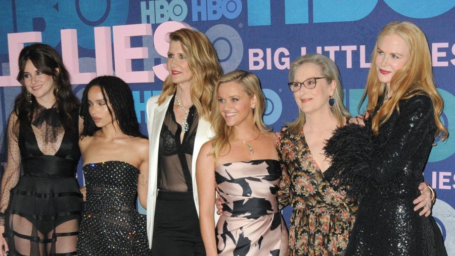 Shailene Woodley, Zoë Kravitz, Laura Dern, Reese Witherspoon, Meryl Streep und Nicole Kidman (v.l.n.r.) bei einem Event zur Premiere der zweiten "Big Little Lies"-Staffel. (lau/spot)