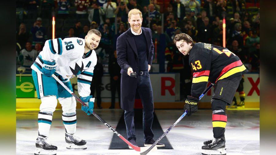 Prinz Harry beim NHL-Spiel zwischen Vancouver und San Jose. (dr/spot)