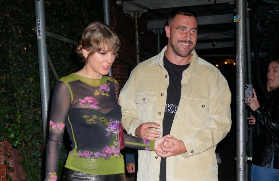 Taylor Swift with Travis Kelce NY Oct 2023 - Getty BangShowbiz
