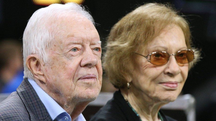 Rosalynn Carter bei einem gemeinsamen Auftritt mit ihrem Ehemann Jimmy Carter. (hub/spot)