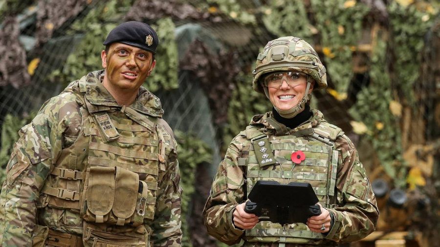 Prinzessin Kate während ihres Besuchs auf dem Trainigsgelände der "1st The Queen's Dragoon Guards". (lau/spot)