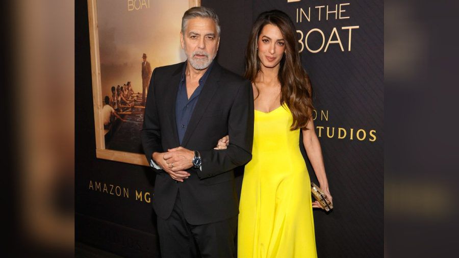George und Amal Clooney bei der Premiere seines neuen Films "The Boys In The Boat". (hub/spot)