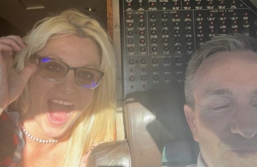 Britney Spears and pilot - Instagram February 2024 BangShowbiz