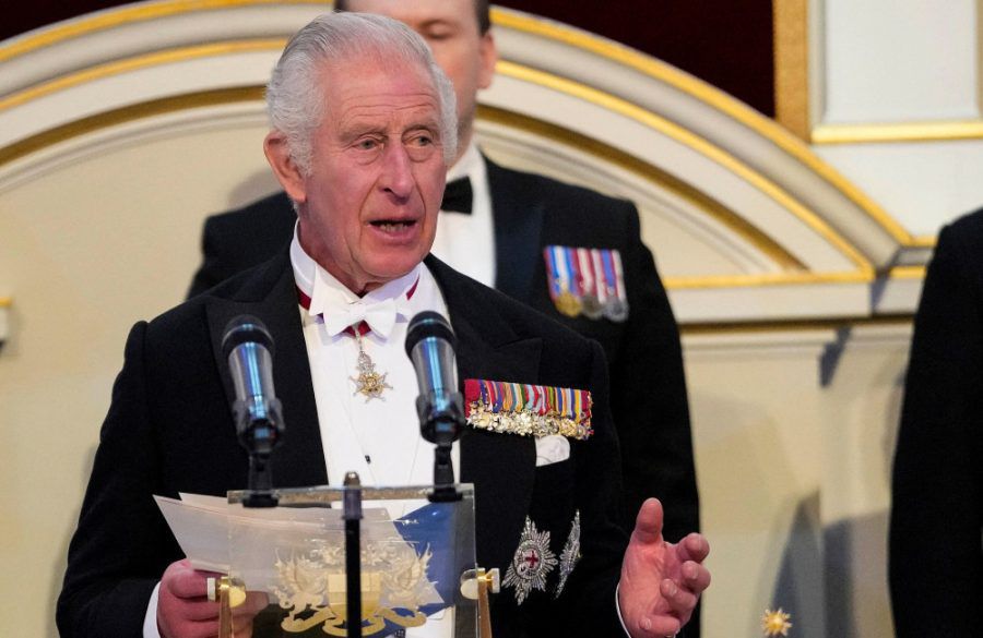 King Charles III - speech during a dinner at Mansion House in London - Oct 18th 2023 - Getty BangShowbiz