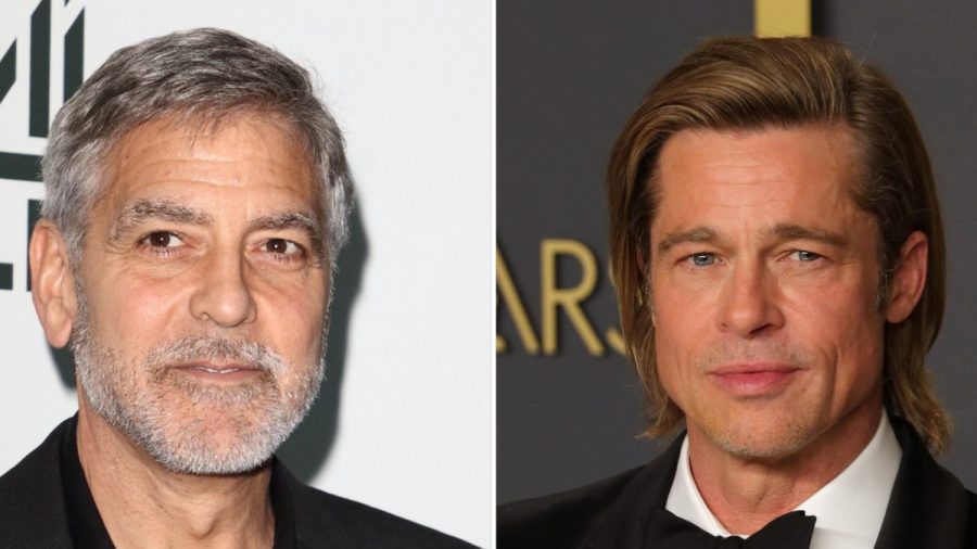 George Clooney (l.) und Brad Pitt stehen für den neuen Actionthriller "Wolfs" wieder gemeinsam vor der Kamera. (ym/spot)