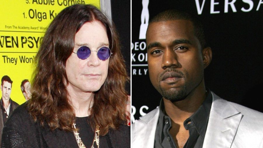 Sind sich gerade alles andere als grün: Ozzy Osbourne (li.) und Kanye West. (eee/spot)