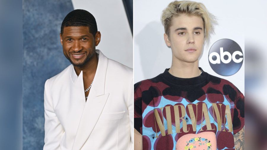 Usher (li.) wollte Justin Biebers Unterstützung auf der Bühne bei der Halbzeit-Show beim Super Bowl. (nah/spot)