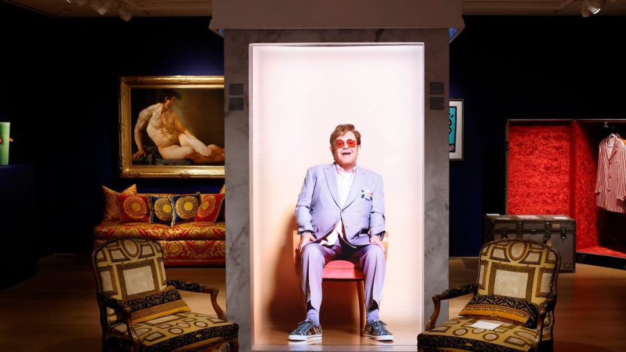 Ein Blick in das Pop-Up-Museum zur Auktion "The Collection of Sir Elton John. Goodbye Peachtree Road" bei Christie's. (tj/spot)