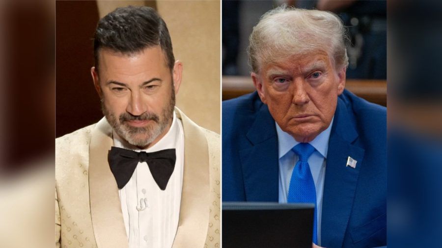 Jimmy Kimmel (l.) kontert erneut gegen Donald Trump. (smi/spot)