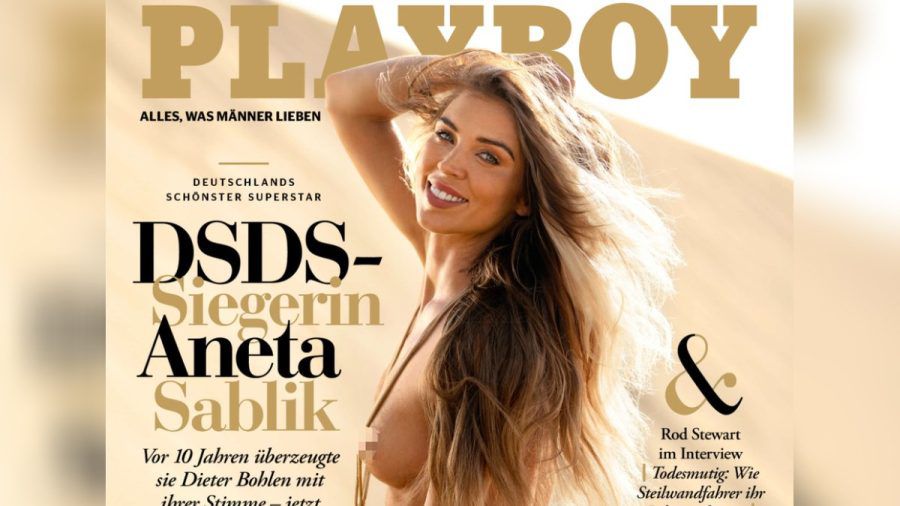 "DSDS"-Gewinnerin Aneta Sablik auf dem Cover des "Playboy"-Magazins für April 2024. (the/spot)
