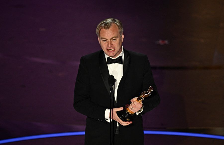 Christopher Nolan accepts the award for Best Director at 96th Oscars - Getty BangShowbiz