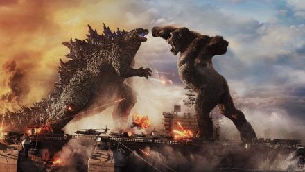"Godzilla vs. Kong": Der Riesenaffe Kong soll die Mega-Echse Godzilla in ihre Schranken weisen. (cg/spot)