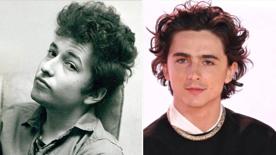 Die Ähnlichkeit zwischen Bob Dylan (l.) und Timothée Chalamet ist nicht von der Hand zu weisen. (stk/spot)