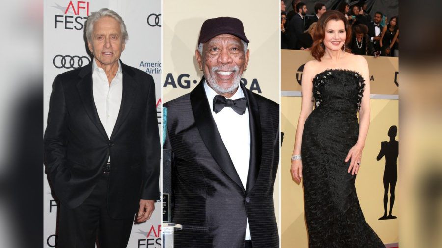 Die Filmpräsidenten Michael Douglas, Morgan Freeman und Geena Davis (v.l.n.r.) werden zu Beratern für US-Präsident Joe Biden. (ym/spot)