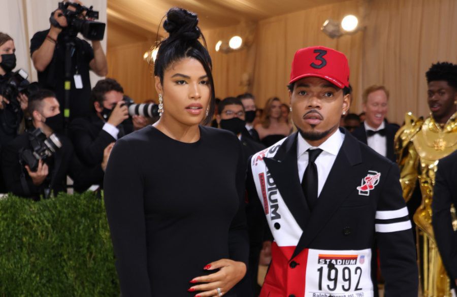 Kirsten Corley Bennett and Chance the Rapper at the Met Gala Sept 2021 Getty BangShowbiz