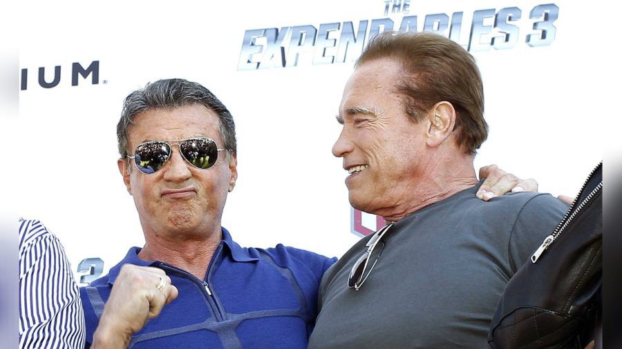 Ziemlich beste Muskel-Freunde: Arnold Schwarzenegger (r.) und Sylvester Stallone. (stk/spot)