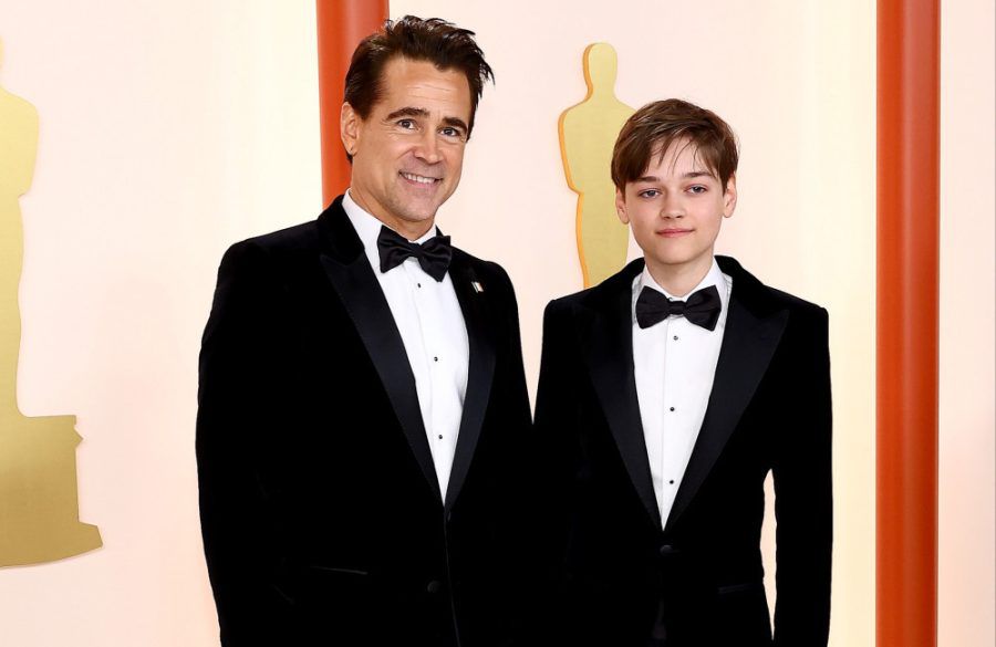 Colin Farrell and Henry Tadeusz Farrell attend the 95th Annual Academy Awards - Getty BangShowbiz