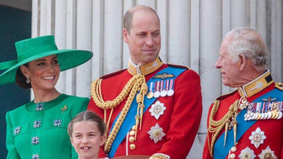 Sie bilden das Zentrum der Monarchie: Prinzessin Kate, Prinz William und König Charles. (hub/spot)