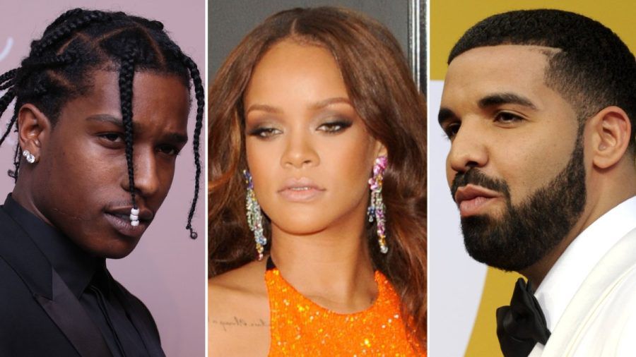 Rihanna war von 2009 bis 2016 in einer On-off-Beziehung mit Drake (r.). Heute ist sie mit A$AP Rocky (l.) liiert. (ncz/spot)