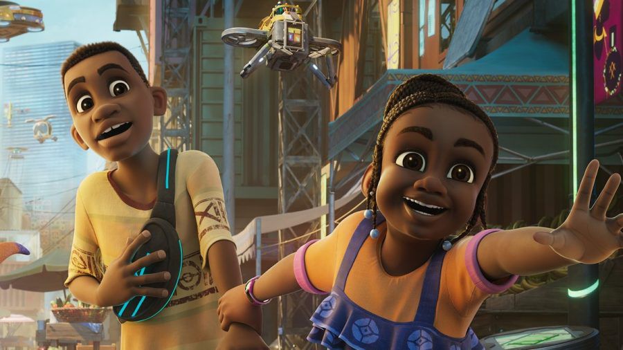 In der neuen Disney-Animationsserie "Iwájú" begeben sich die junge Tola und ihr Freund Kole auf ein großes Abenteuer. (lau/spot)
